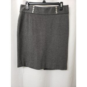 White House Black Market Womens Skirt Size 4 Gray Knee Length Work Career Dress